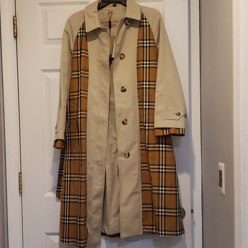 Burberry Guiseley Inside-Out Trench Coat Sz US 2 - Picture 11 of 14